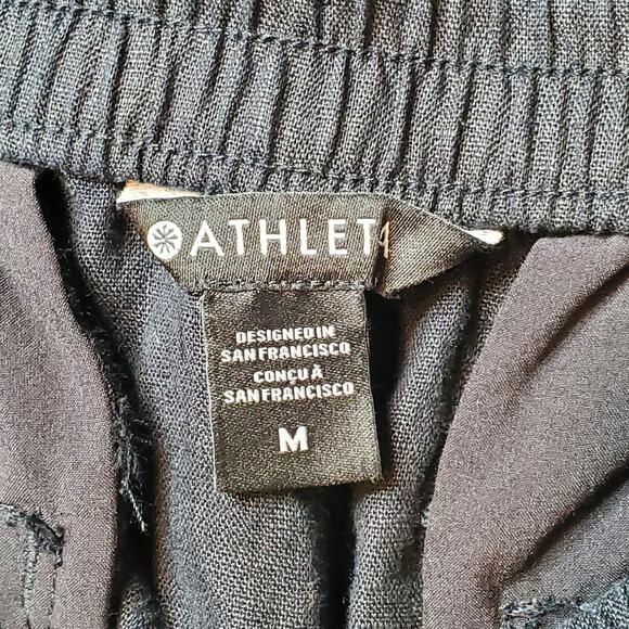 Athleta Women's Size M Retreat High Rise Linen Ankle Pant Black 658556 - Picture 7 of 9